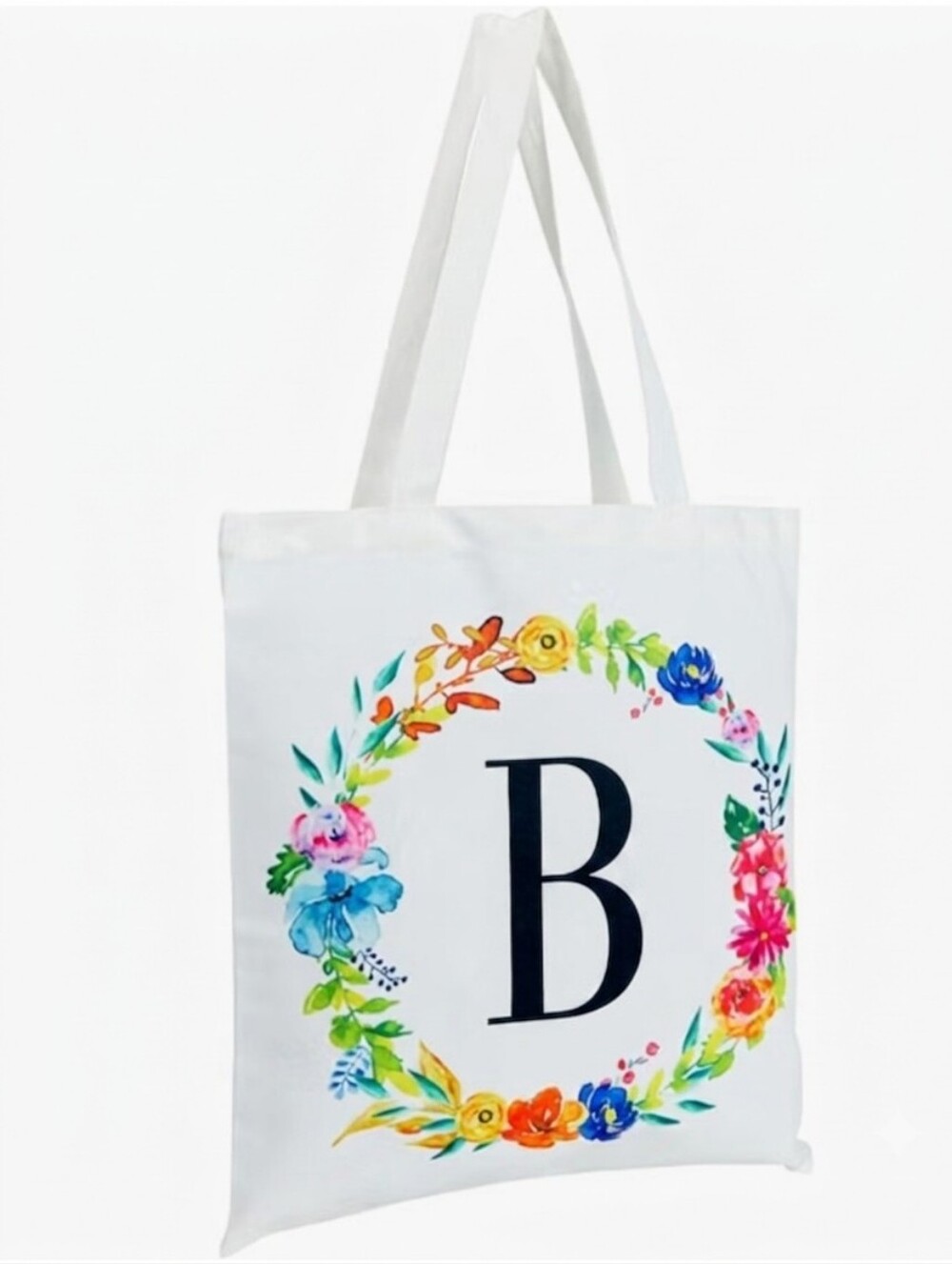 Okuna Outpost Reusable Monogram Letter Personalized Tote Bag 29 In NWOT